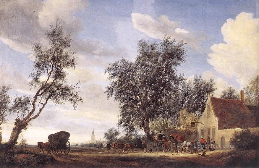 Halt landscape Salomon van Ruysdael Oil Paintings